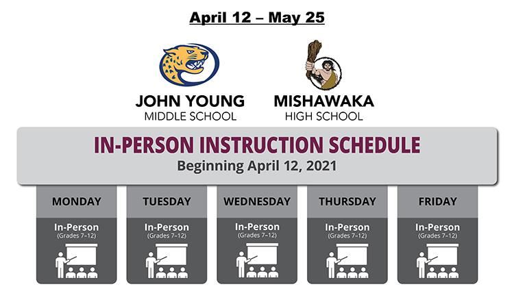 in-person instruction schedule beginning april 12 